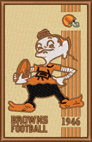 1946 Browns-1946, Brown, football, Cleveland, sports, machine embroidery