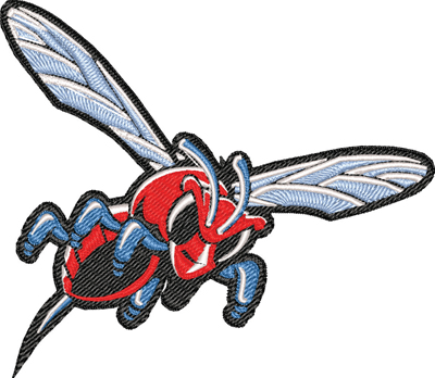 Delaware St Hornets-Delaware St Hornets,Hornets, University, college, football, machine embroidery