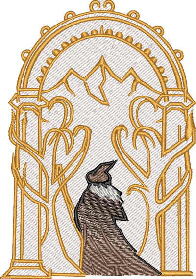 Door of Durin-Door of Durin,LORT, door, Durin, machine embroidery