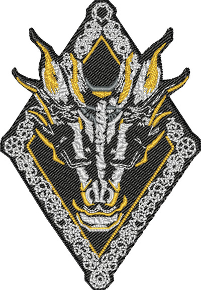 Dragon Head-Dragon Head, Game, Thrones, machine embroidery

