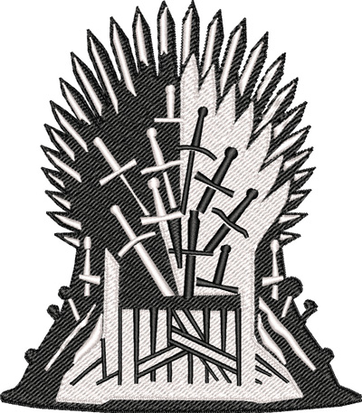 Iron Throne-Iron Throne, Game, Throne, Iron, machine embroidery
