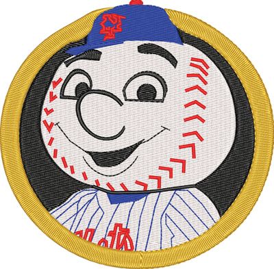 Mr.Mets-Mr.Mets, baseball, major league, mets, NY, New York, machine embroidery