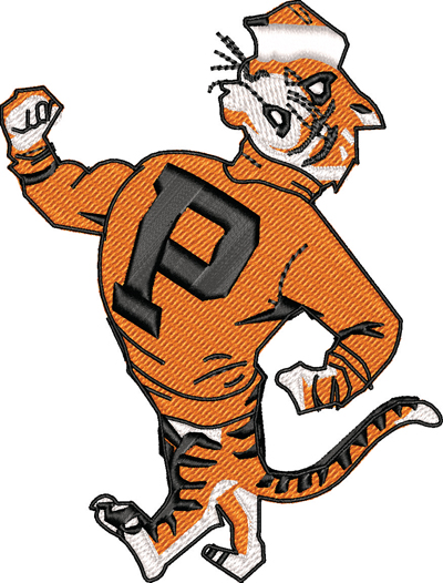 Princeton tiger-Princeton tiger, college, football, university, tiger, Princeton, machine embroidery