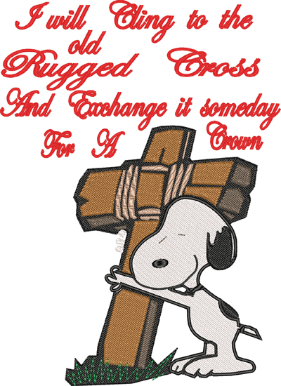 Rugged Cross Snoopy-Rugged Cross Snoopy,Cross, rugged, Religion, Christian