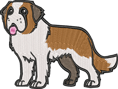 Saint Bernard-Saint Bernard, Dog, animal, pet, Bernard, machine embroidery, 
