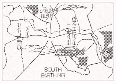 Shire Map-Shire, Map, LOTR, machine embroidery