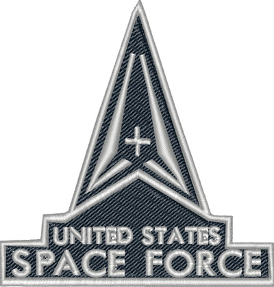 Space Force-Space Force, U S A, ships, space, outerspace, machine embroidery