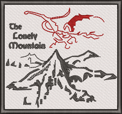 The Lonely Mountain-The Lonely Mountain,LORT, Lord, Rings, Mountain, Lonely Mountain, Map, machine embroidery