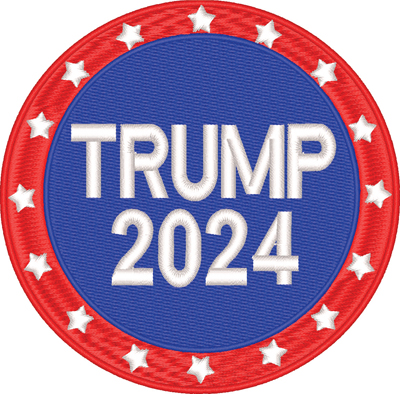 Trump 2024-Trump 2024, Trump, President. Vote, machine embroidery