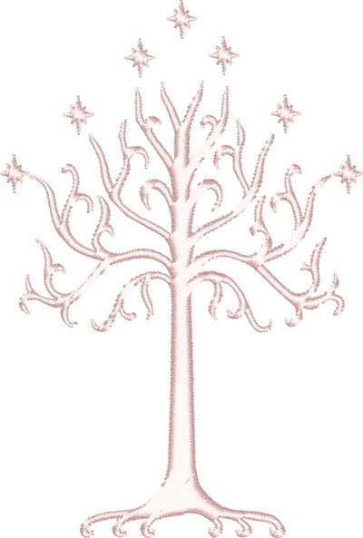 White tree of Gondor-White tree of Gondor, Tree, LOTR, machine embroidery, Lord rings