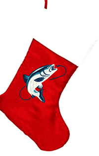 Personalized Fisherman's Christmas stocking